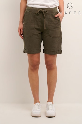 Kaffe Green Naya Elasticated Denim Shorts (B61655) | £30