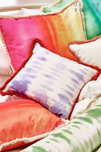 Oliver Bonas Purple Solis Tie Dye Chenille Cushion Cover (B61669) | £28