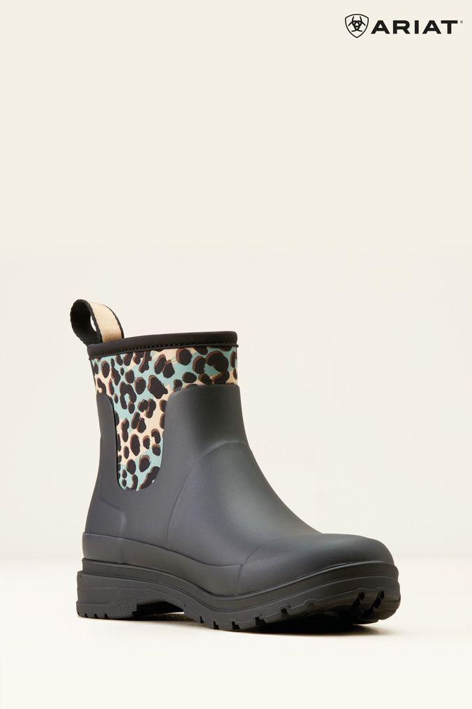 Black ankle wellies womens 2025