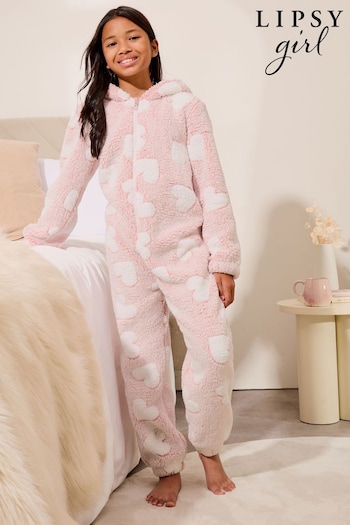 Lipsy Pink Cosy Borg All-In-One (5-16yrs) (B61727) | £27 - £35