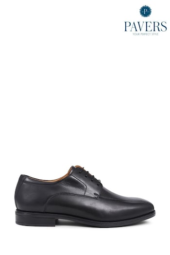 Pavers Smart Leather Lace-Up Black Shoes (B61786) | £60