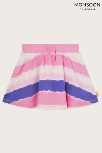 Monsoon Pink Sadie Stripe Tie Dye Skort (B61942) | £16 - £20