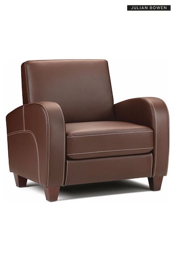 Julian Bowen Chestnut Brown Vivo Faux Leather Chair (B62096) | £225