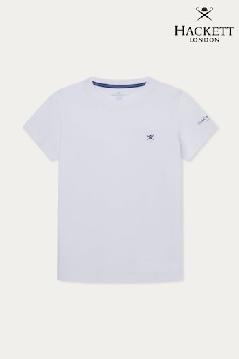 Hackett London Older Boys Short Sleeve White T-Shirt (B62191) | £25