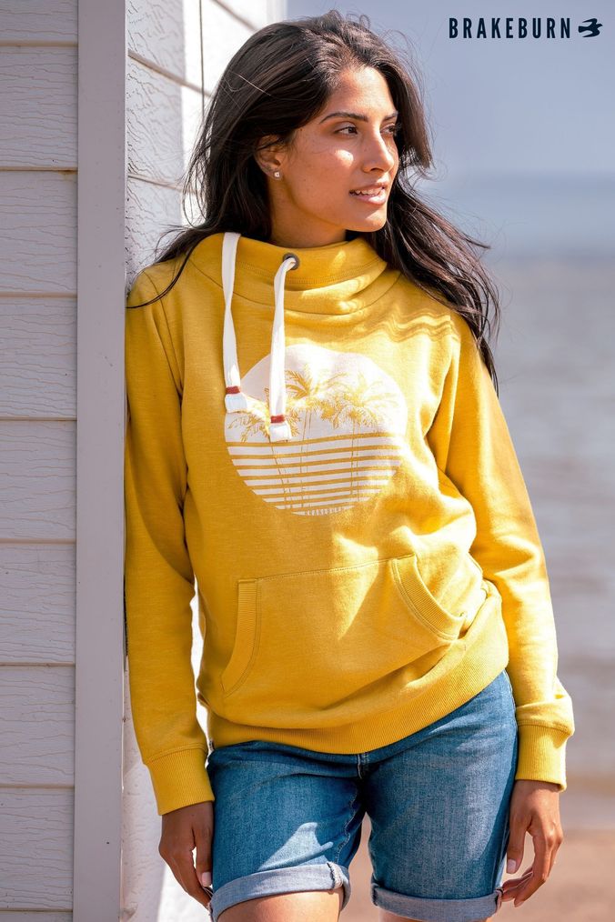 Plus size yellow hoodie clearance
