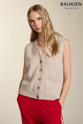 Baukjen Cream Anita Recycled Wool Vest (B62437) | £129 - £135