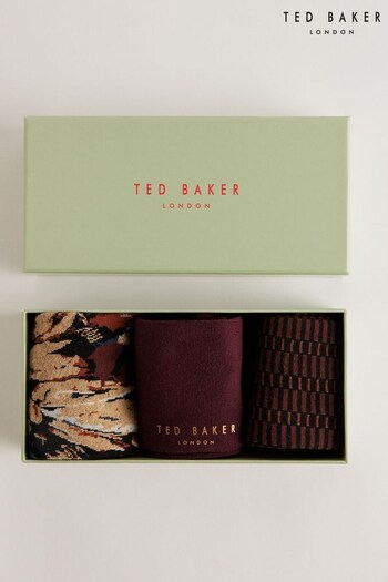 Ted Baker Multi Burgpak Socks 3 Pack (B62566) | £25