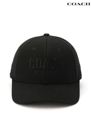 COACH Sandal Embroidered Black Baseball Hat (B62584) | £75
