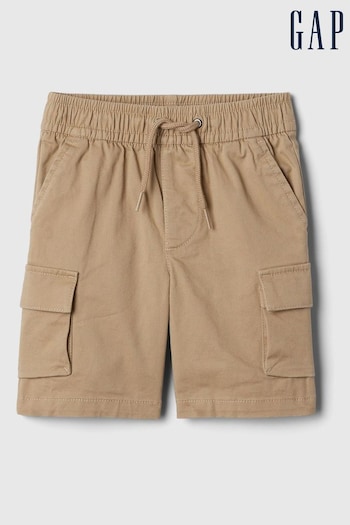 Gap Brown Cotton Twill Pull On Cargo Shorts (12mths-5yrs) (B62763) | £15