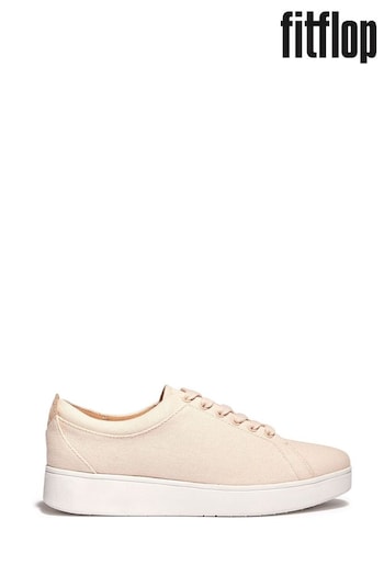 FitFlop Pink Rally Canvas Trainers (B62815) | £70