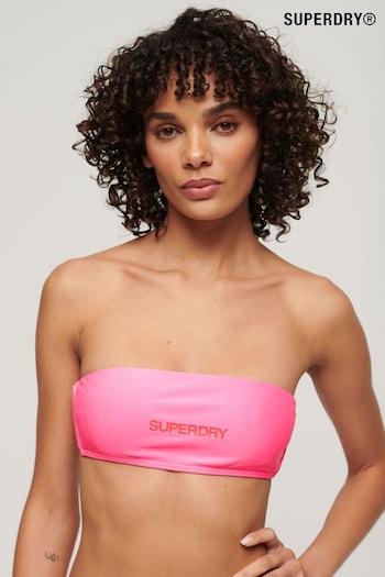 SUPERDRY Pink SUPERDRY Logo Bandeau Bikini Top (B62831) | £30