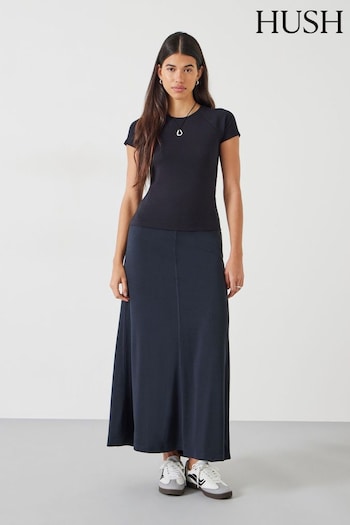 Hush Black Karina Maxi Jersey Skirt (B63004) | £59