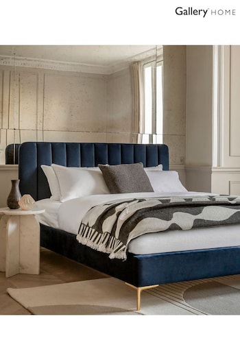 Gallery Home Purple Seaham Upholstered Velvet Bed (B63060) | £630 - £700
