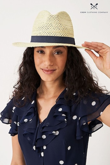 Crew Clothing peacock-feather Company Woven Trilby Hat (B63065) | £35