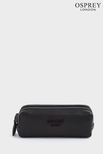 OSPREY LONDON The Onyx Leather Charger Black Pouch (B63115) | £45