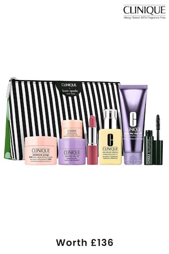 Clinique x Kate Spade New York Cleanse & Hydrate 8-Piece Gift Set (Worth £136) (B63137) | £64