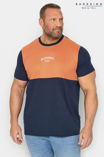 BadRhino Big & Tall Blue & Orange 'Originals' Short Sleeve T-Shirt (B63374) | £19