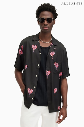 AllSaints Black Ikuma Breakup Shirt (B63462) | £119