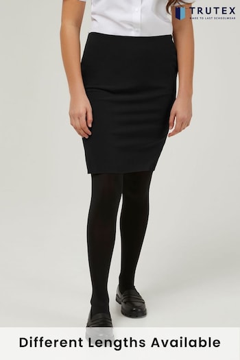 Trutex Black 16" Pencil School Skirt (10-14 Yrs) (B63571) | £18 - £23