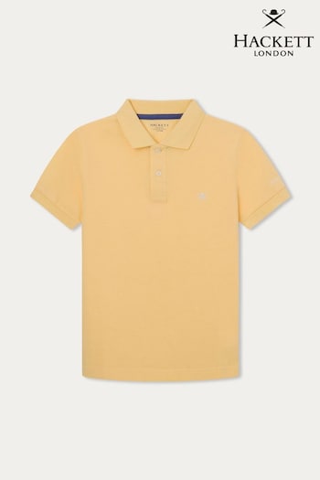 Hackett London Older Boys Yellow Short Sleeve Polo Penn Shirt (B63594) | £50
