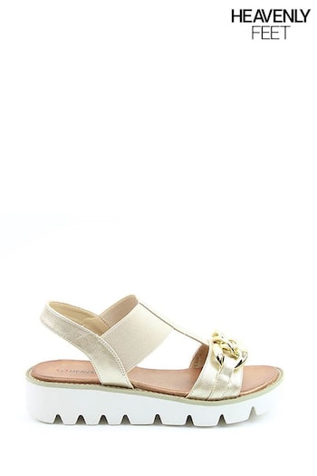 Heavenly Feet Gold Lulu Sandals (B63749) | £45
