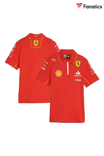 Fanatics Womens Red Scuderia Ferrari 2024 Team Polo Shirt (B63757) | £81