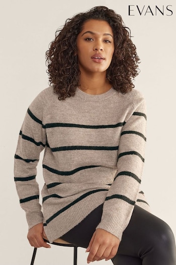 Curve Round Neck Striped Long Sleeve Jumper (B63820) | £39