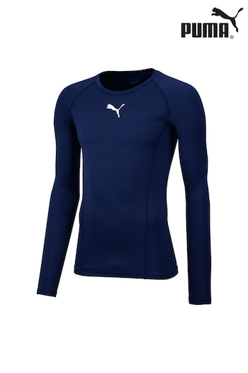 Puma Blue LIGA Baselayer Long Sleeve Mens T-Shirt (B63823) | £30