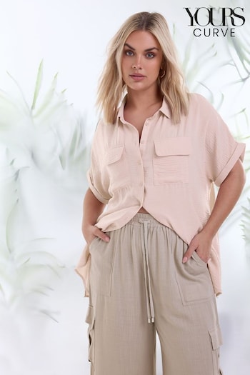 Yours Curve Pink Utility Shirt (B63851) | £26
