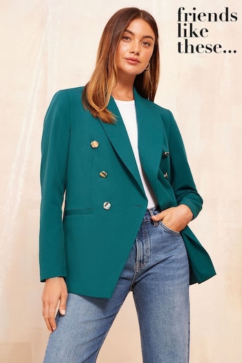 Friends Like These Green Military Blazer (B63896) | £54