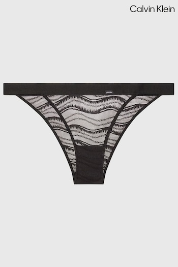 Calvin Klein Single Lace Black Bikini Knickers (B64353) | £22