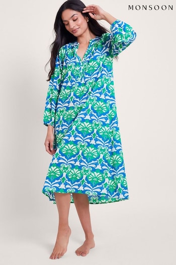 Monsoon Green Leona Midi Dress (B64382) | £59