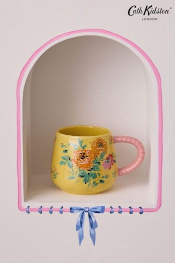 Cath Kidston Yellow Archive Twisted Handle Billie Mugs Set Of 4 (B64426) | £40
