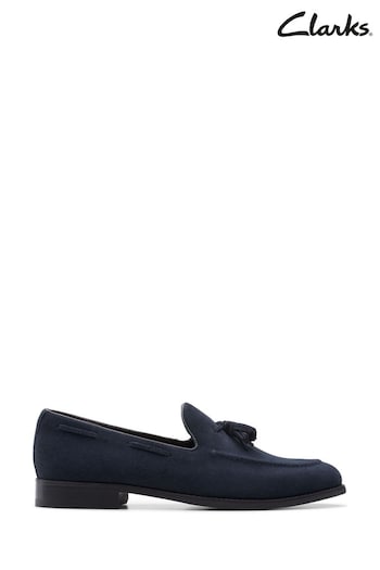 Clarks Blue Suede CraftArlo Trim Shoes (B64483) | £90