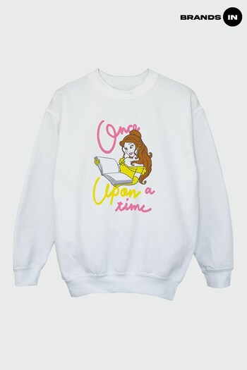 Brands In White Beauty And The Beast Belle Once Upon A Time Girls Sweatshirt (B64491) | £24