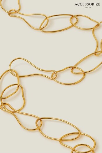 Accessorize Gold Plated 14CT Molten Chain Necklace (B64499) | £22