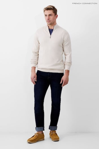 French Connection Half Zip Natural Funnel Neck Jumper (B64522) | £45