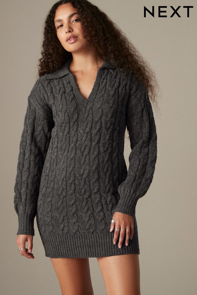 Next grey jumper dress clearance
