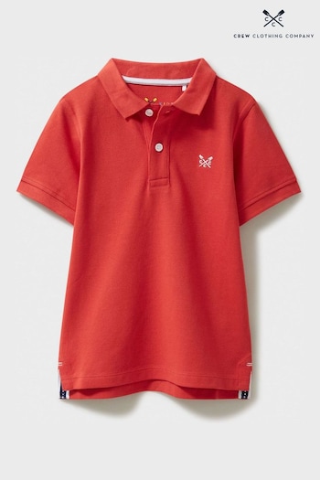 Crew Clothing Company Red Mid Cotton Classic Polo Shirt (B64756) | £18 - £22