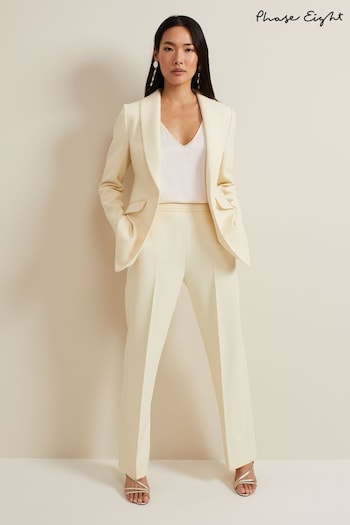 Phase Eight Yellow Alexis Pleat Waistband Suit Trousers (B65044) | £119