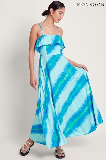Monsoon Blue Zifia Stripe Dress (B65063) | £69
