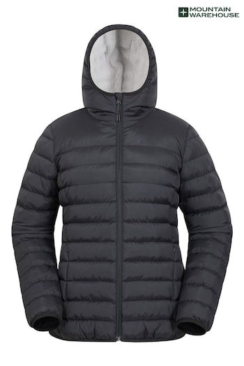 Mountain Warehouse Black Seasons Faux Fur Lined Padded Jacket (B65098) | £80