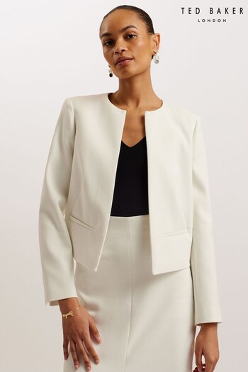 Ted Baker Manabuj White Cropped Tailored Jacket (B65124) | £195