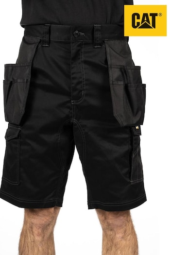 CAT Nexus Holster Stretch Black flare Shorts (B65217) | £47