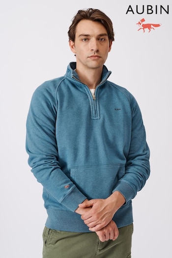 Aubin Cotton Provost Zip Neck Sweat Top (B65231) | £89