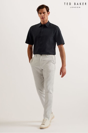Ted Baker Grey Majo Linen Slim Trousers (B65233) | £100