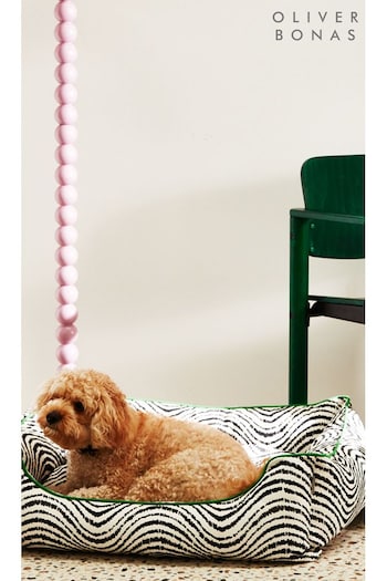 Oliver Bonas Black and White Wavy Pet Bed (B65246) | £85