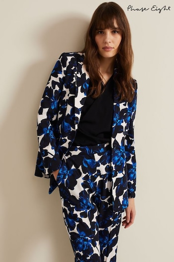 Phase Eight Blue Caddie Floral Suit: Jacket (B65259) | £179