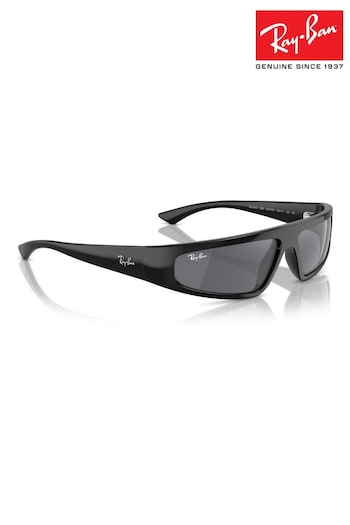 Ray-Ban Izaz Rb4432 Irregular Black Sunglasses Silver (B65549) | £149