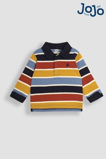 JoJo Maman Bébé Multi Stripe Rugby Shirt (B65605) | £23